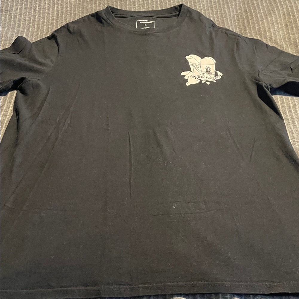 Converse Black Tee with Graphic Design